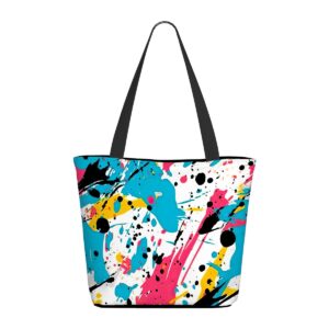Splatter Art Tote Bag For Women 014