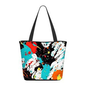 Splatter Art Tote Bag For Women 016