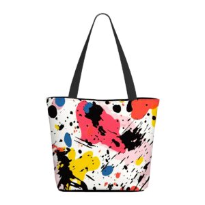 Splatter Art Tote Bag For Women 012