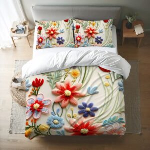 Floral Queen Duvet Cover Set 048