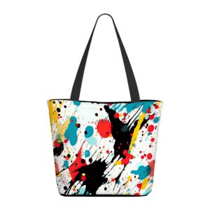 Splatter Art Tote Bag For Women 020