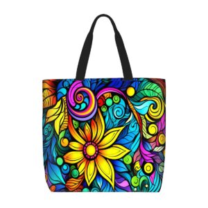 Mandala Tote Bag With Zipper 023