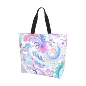 Baroque Floral Style Tote Bag 012