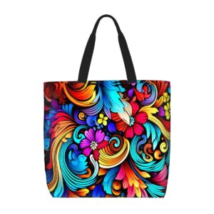 Mandala Tote Bag With Zipper 014