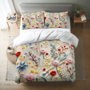 Floral Queen Duvet Cover Set 046