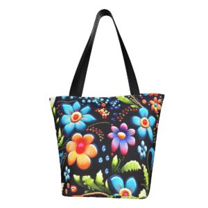Floral Shoulder Tote Bag for Women 028