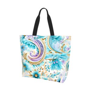 Baroque Floral Style Tote Bag 011