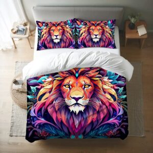 Lion Mandala Queen Duvet Cover Set 020