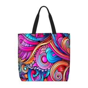 Mandala Tote Bag With Zipper 026