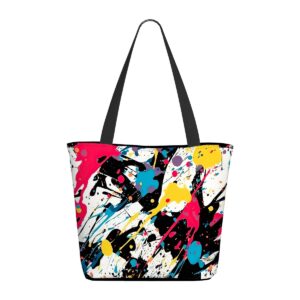 Splatter Art Tote Bag For Women 013