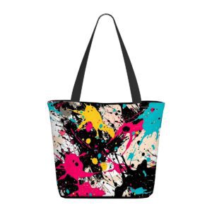 Splatter Art Tote Bag For Women 015