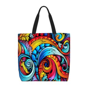 Mandala Tote Bag With Zipper 012