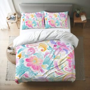 Floral Queen Duvet Cover Set 014