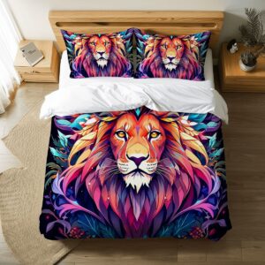 Lion 2  Mandala King Duvet Cover Set