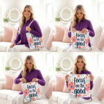 Focus On The Good Floral Tote Bag – Inspirational Print - Image 4