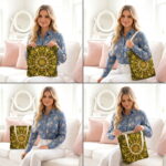 Woodland Mandala Canvas Tote Bag – Botanical Nature Print - Image 4