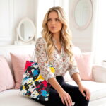 Bold Splatter Paint Canvas Tote Bag – Modern Art Print - Image 2