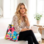 Vibrant Splatter Paint Canvas Tote Bag – Pop Art Print