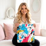 Bold Splatter Paint Canvas Tote Bag – Modern Art Print - Image 2