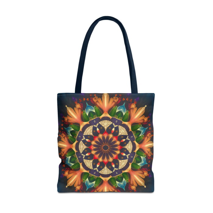 Vibrant Bohemian Mandala Canvas Tote Bag – Intricate Mandala Print - Image 5