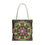 Vibrant Garden Floral Mandala Tote Bag – Garden Floral Print - Image 5