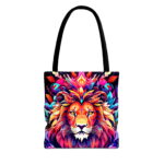 Vibrant Lion King Canvas Tote Bag – Colorful Boho Print - Image 5