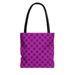 Magenta Floral Medallion Canvas Tote Bag – Bold Retro Print - Image 5