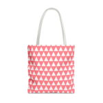 Triangle Geometric Canvas Tote Bag – Pink Minimalist Print - Image 5