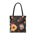 Dark Rose Bouquet Canvas Tote Bag – Elegant Vintage Print - Image 5