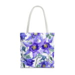 Purple Clematis Canvas Tote Bag — Botanical Print Design - Image 4