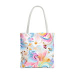 Pastel Whimsical Paisley Canvas Tote Bag – Dreamy Boho Print - Image 5