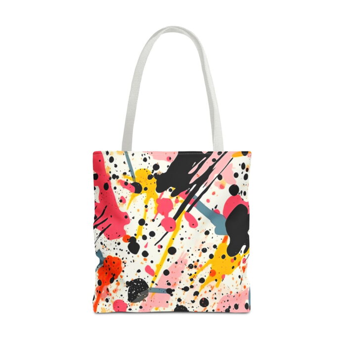 Abstract Splatter Paint Canvas Tote Bag – Modern Art Print - Image 6