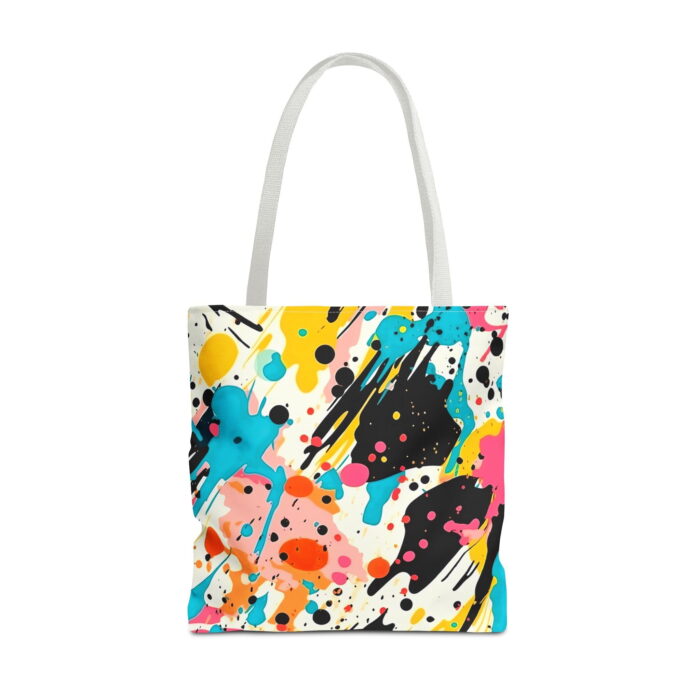Vibrant Splatter Paint Canvas Tote Bag – Bold Pop Art Print - Image 5