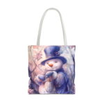 Elegant Winter Snowman Canvas Tote Bag – Whimsical Holiday Print - Image 5