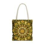 Woodland Mandala Canvas Tote Bag – Botanical Nature Print - Image 5
