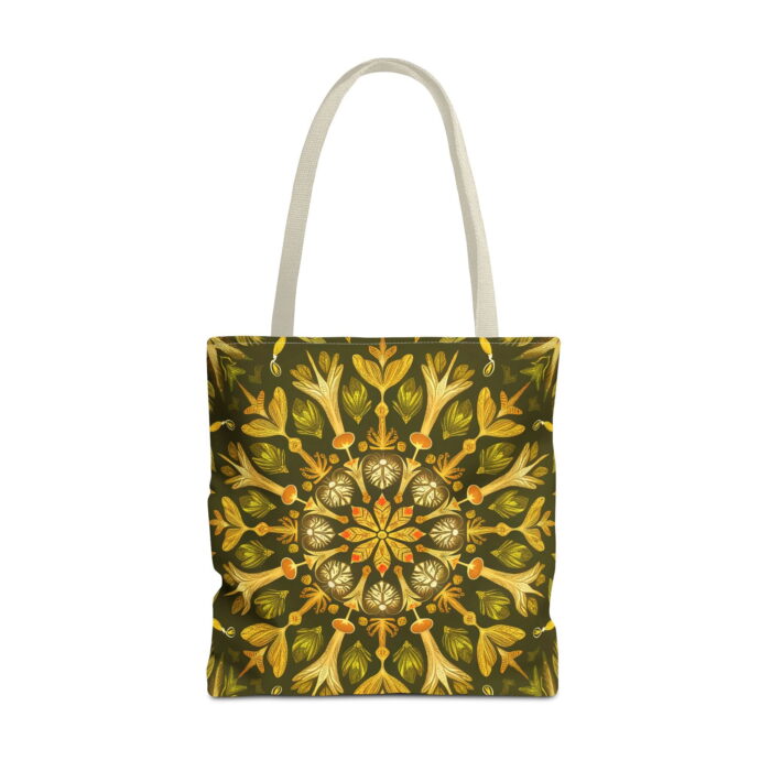 Woodland Mandala Canvas Tote Bag – Botanical Nature Print - Image 5
