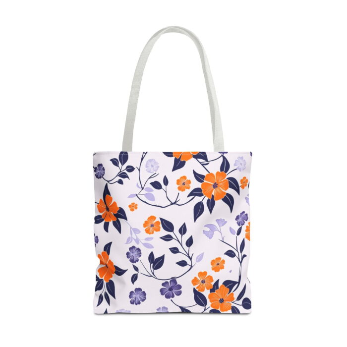Elegant Floral Vine Canvas Tote Bag – Botanical Floral Print - Image 5