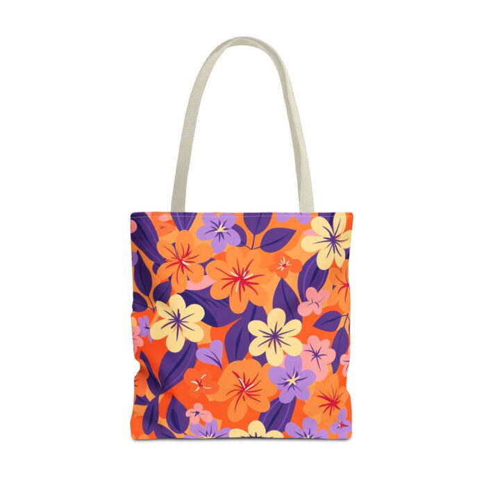 Tropical Floral Burst Canvas Tote Bag – Bold Bright Design - Image 5