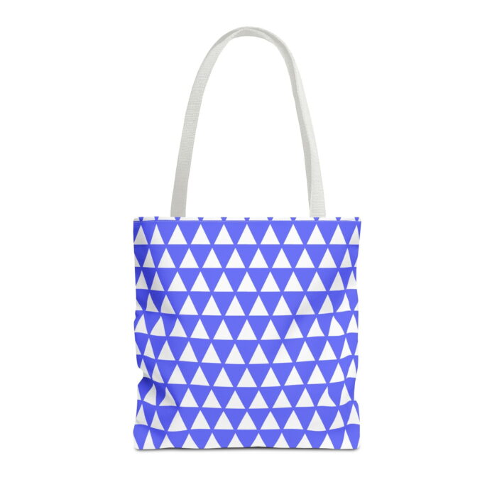 Triangle Geometric Canvas Tote Bag – Blue Minimalist Print - Image 5