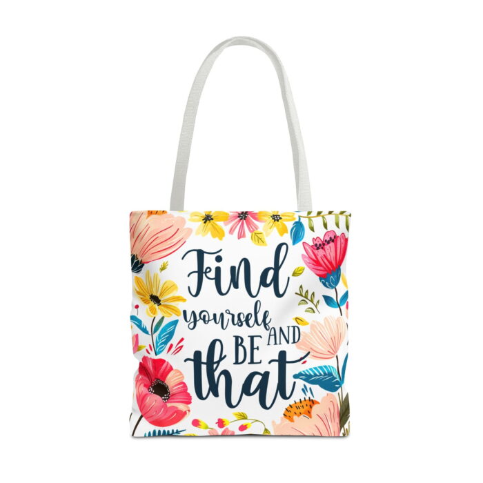 Find Yourself Butterfly Canvas Tote Bag – Inspirational Print - Image 5
