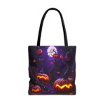 Spooky Jack-O'-Lantern Pumpkin Tote Bag – Halloween Feast Print - Image 5