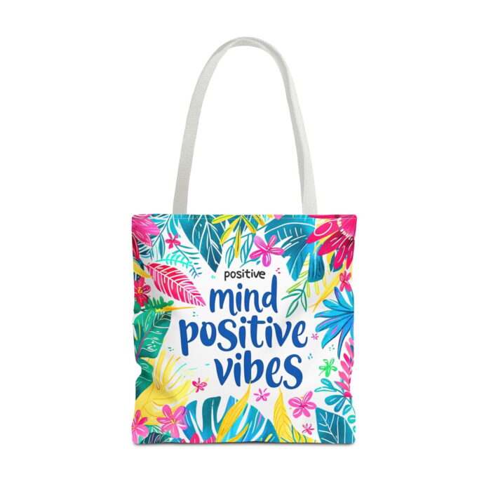 Positive Mind Floral Butterfly Tote Bag – Inspirational Print - Image 5