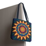Vibrant Garden Mandala Floral Tote Bag – Intricate Floral Print - Image 6