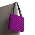 Magenta Floral Medallion Canvas Tote Bag – Bold Retro Print - Image 6