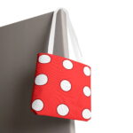 Red Polka Dot Canvas Tote Bag – Classic Retro Print Design - Image 6