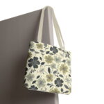 Neutral Sage Floral Canvas Tote Bag – Muted Botanical Print - Image 6