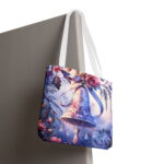 Elegant Bell Ornament Canvas Tote Bag – Festive Holiday Print - Image 6