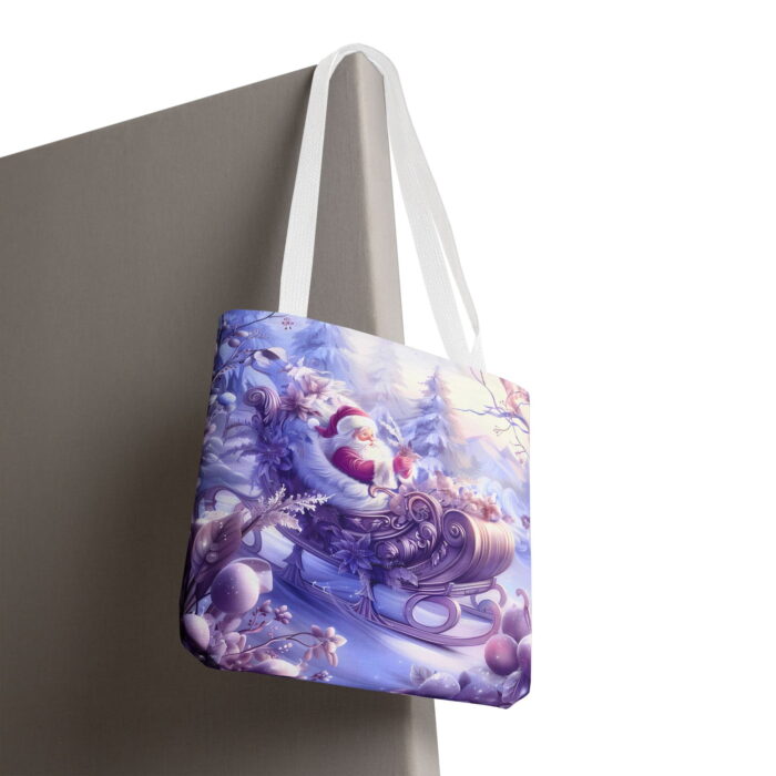 Enchanted Santa Sleigh Canvas Tote Bag — Whimsical Design - Image 6