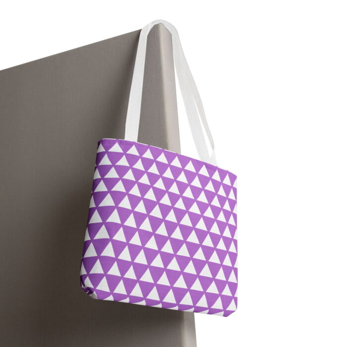 Triangle Geometric Canvas Tote Bag – Modern Minimalist Print - Image 6