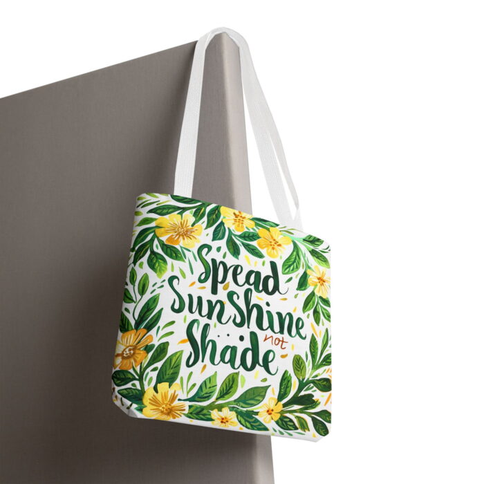 Spread Sunshine Floral Butterfly Tote Bag – Inspirational Print - Image 6